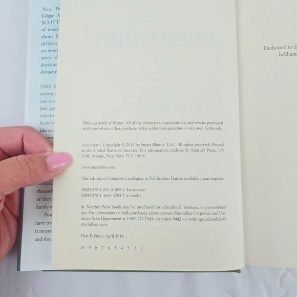 Keep Quiet by Lisa Scottoline (2014, Hardcover) - Picture 4 of 5